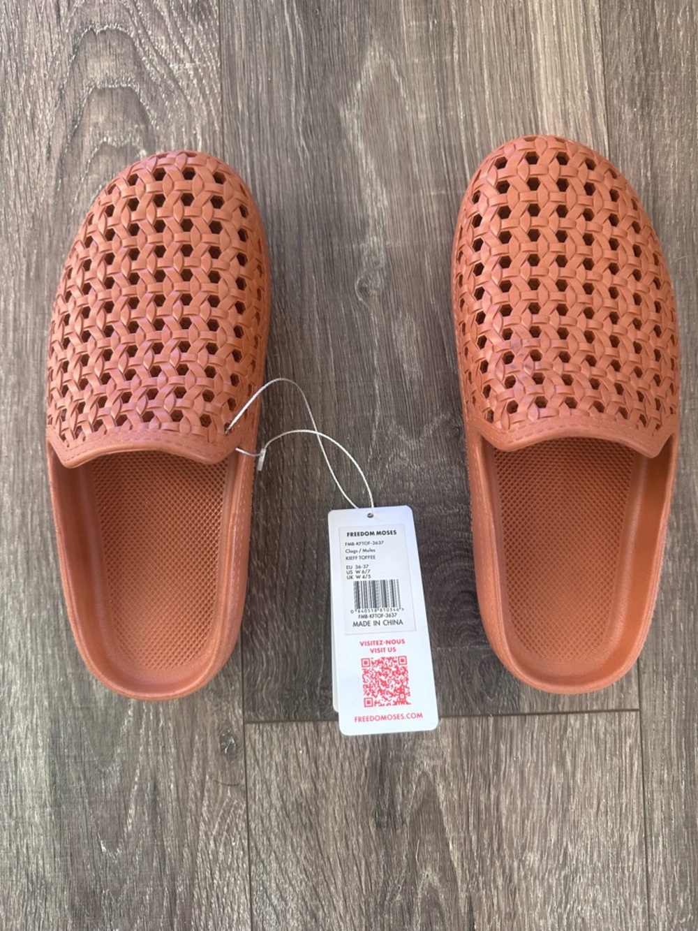 Freedom Moses Women's Woven Clog Mules in Terracotta